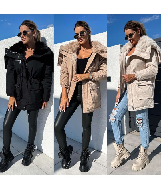 Парка LOREEN в  цвят сметана