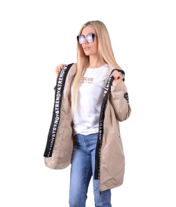 Дамско яке от шушляк TRENDY  в бежов цвят